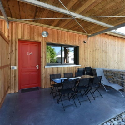 terrasse extérieure chalets de maramour